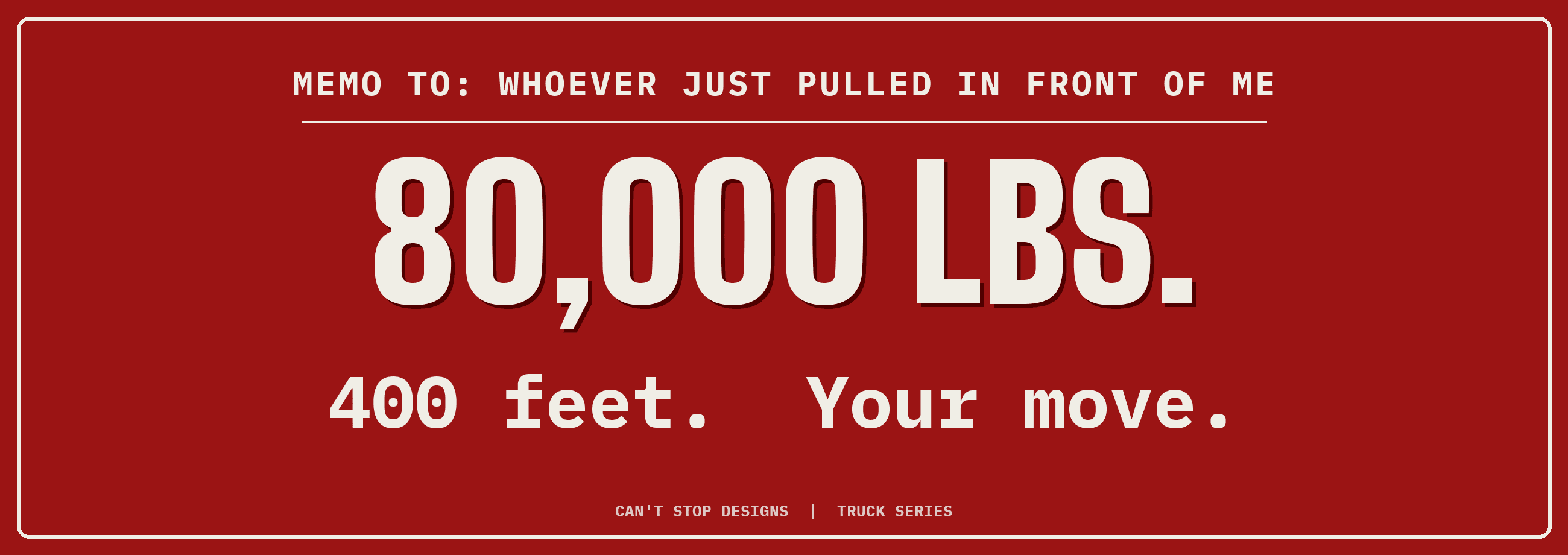 80,000 LBS Memo